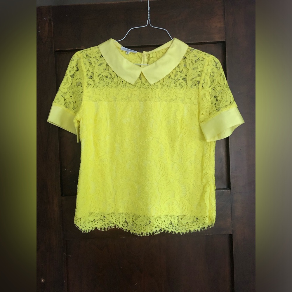 Lemon yellow dressy top by Nara Camici